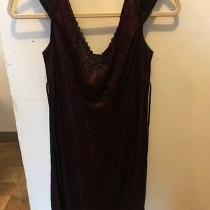 Vintage 90s velvety design off shoulder runs shorter